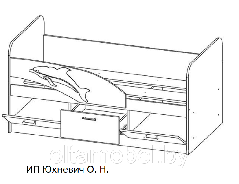 Кровать Дельфин - фото 4 - id-p55500390