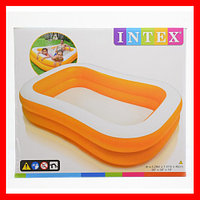 Надувной бассейн Мандарин 57181 INTEX, сливной клапан, 3 камеры, интекс