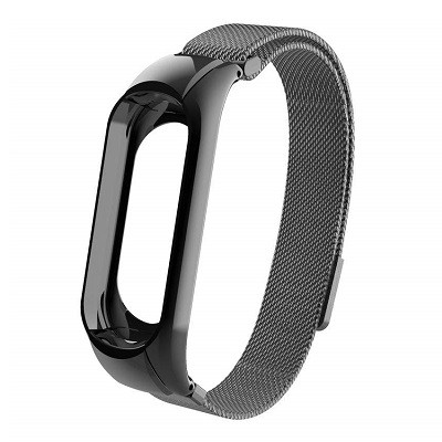 Ремешок Milanese Magnetic черный для Mi Band 3 - фото 1 - id-p99937389