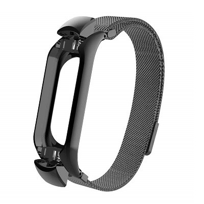 Ремешок Milanese Magnetic черный для Mi Band 3 - фото 3 - id-p99937389