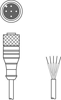 429088 | CB-M12-15000-5GF - Connection cable