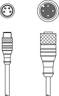 50116738 | K-DS M12A-M8A-4P-0,3m-PVC - Interconnection cable