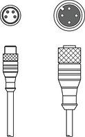 50116738 | K-DS M12A-M8A-4P-0,3m-PVC - Interconnection cable