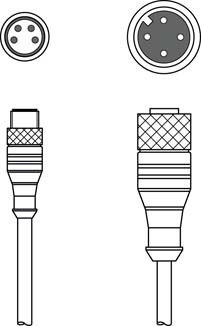 50116738 | K-DS M12A-M8A-4P-0,3m-PVC - Interconnection cable, фото 2