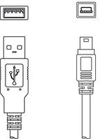 50117011 | KB USB A - USB miniB - Service line