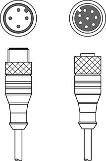 50120999 | K-DS M12A-8P-4P-2m-L-PUR - Interconnection cable