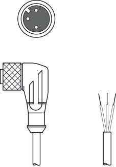 50130679 | KD U-M12-3W-V1-050 - Connection cable