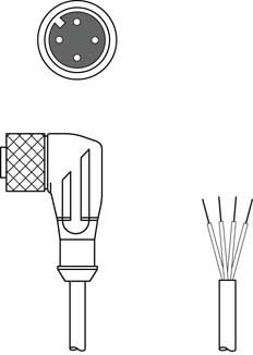 50130689 | KD U-M12-4W-V1-030 - Connection cable