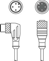 50130755 | KDS U-M12-4A-M12-4W-V1-050 - Interconnection cable