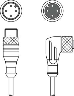 50130945 | KDS U-M12-4W-M12-4A-P1-030-3DP - Interconnection cable