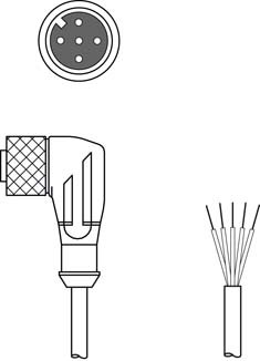 50132536 | KD U-M12-5W-P1-020 - Connection cable