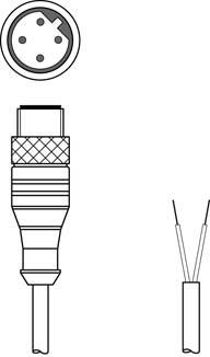 50135250 | KS PB-M12-4A-P3-150 - Connection cable