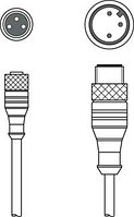 50136448 | KDS U-M8-3A-M12-3A-V1-010 - Interconnection cable