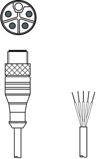 50141463 | KD PL-M12-5A-P0-050 - Connection cable