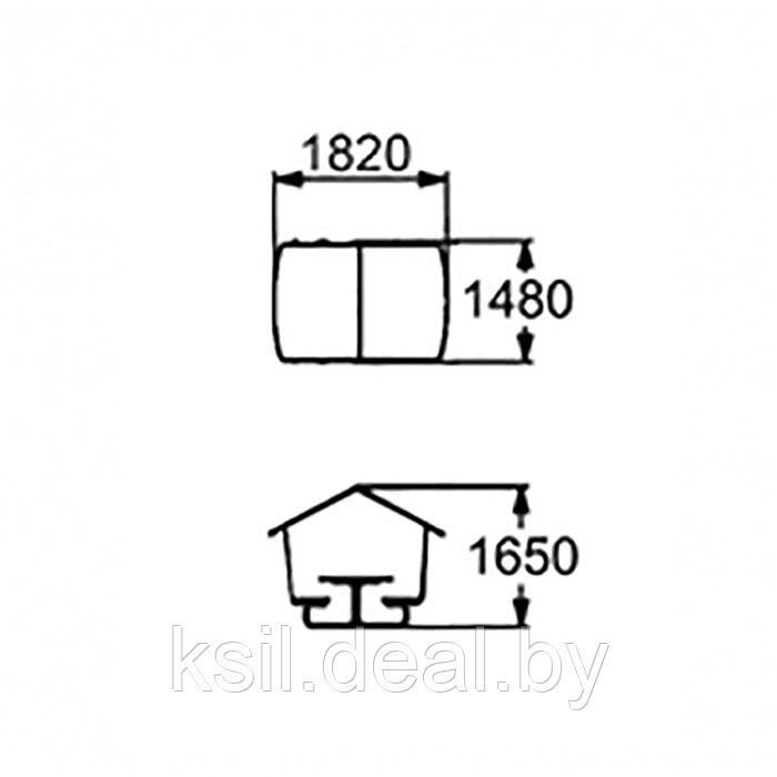 Стол со скамьями и навесом арт. 002603 - фото 5 - id-p99963240