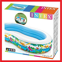 Надувной бассейн INTEX 56490 Лагуна, сливной клапан, интекс