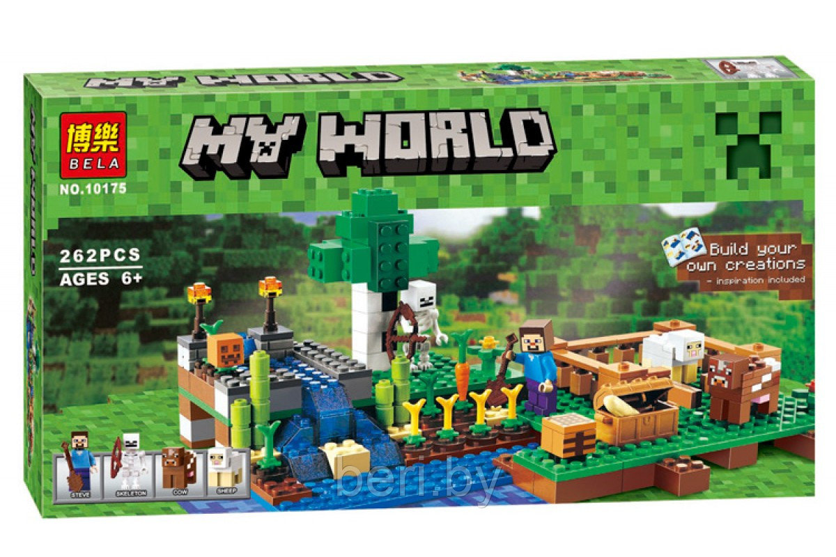 Конструктор Minecraft 10175 "Ферма", 262 детали, аналог Lego Minecraft 21114 - фото 5 - id-p99976105