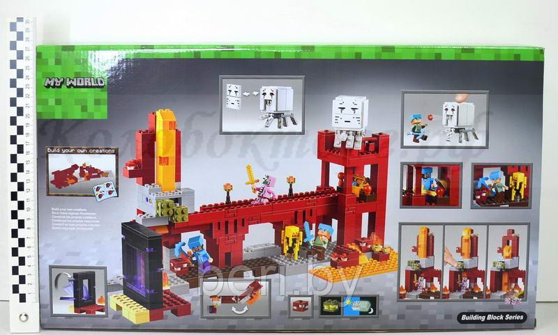Конструктор Bela 10393 Minecraft "Подземная крепость", 562 детали, аналог Lego Minecraft 21122 - фото 5 - id-p99976355