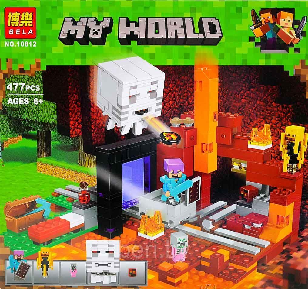 Конструктор Bela 10812 Minecraft  "Портал в подземелье", 477 деталей, аналог Lego Minecraft 21143