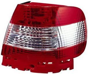 AUDI A4 фонарь задний внешний (комплект) (седан) тюнинг, прозрачный, хрустальный (DEPO) красный-белый - фото 1 - id-p99977180