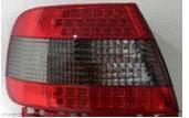 AUDI A4 фонарь задний (задняя фара) внешний, левый+правый (комплект), тюнинг, с диодами (DEPO) красно-тонированный для AUDI A4