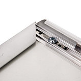 Рамки для грамот_А4 21х30 алюминиевые клик багет 25 мм серебро, фото 3