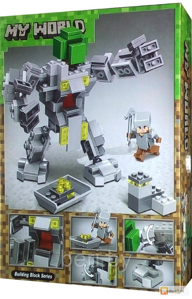11135 Конструктор Bela Minecraft "Робот Титан" 221 деталь, аналог Lego Minecraft - фото 3 - id-p99994470