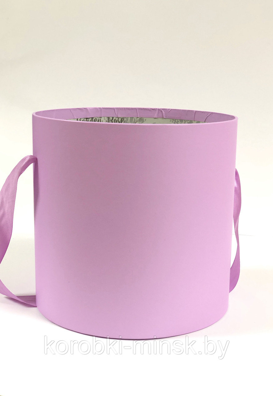 Шляпная коробка эконом D16 H16 без крышки, цвет светло-лиловый.