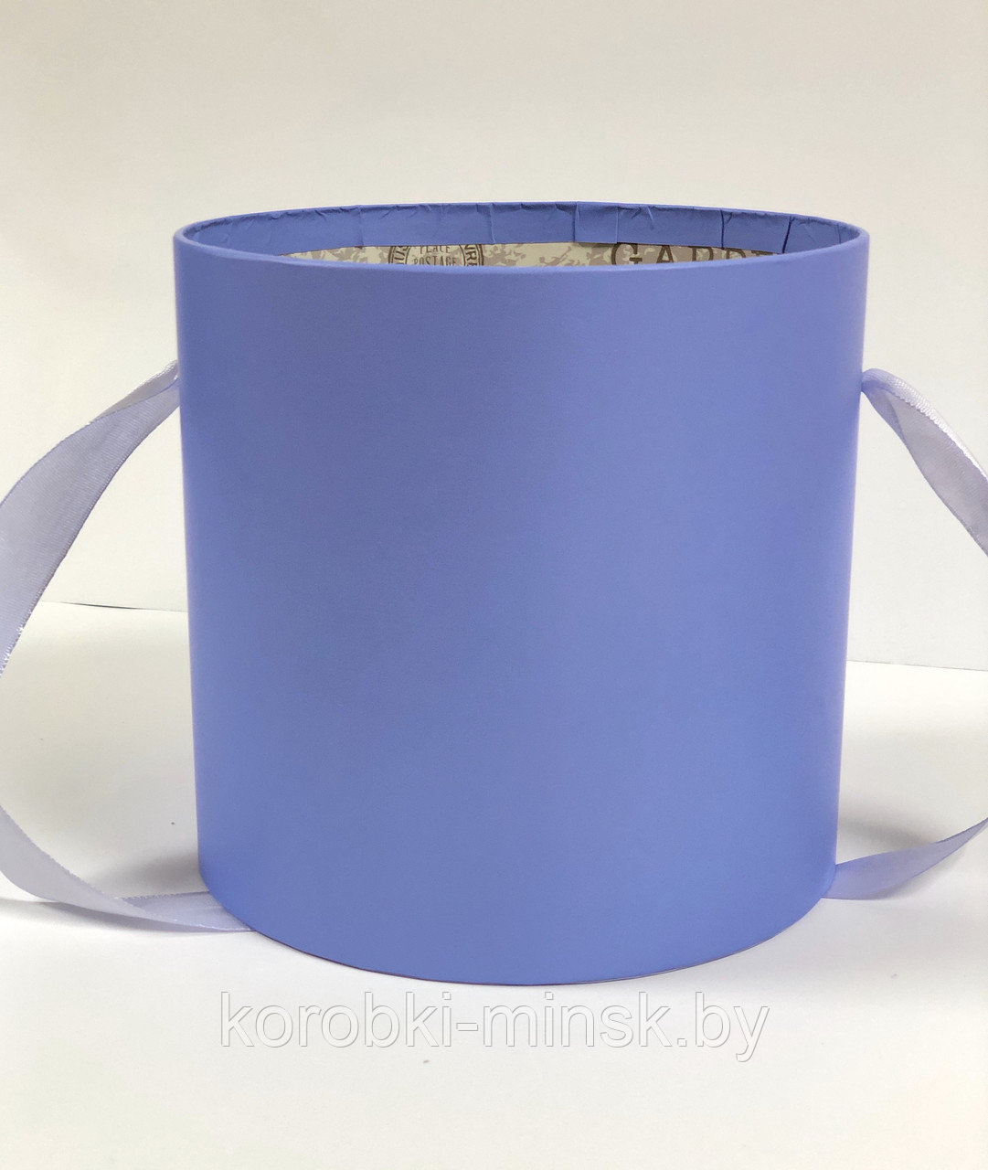 Шляпная коробка эконом D16 H16 без крышки, цвет светло-фиолетовый. - фото 1 - id-p99997845