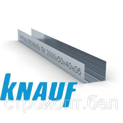 Профиль для гипсокартона UW: 50x40, 0,6 мм, 3 м, Knauf, фото 2