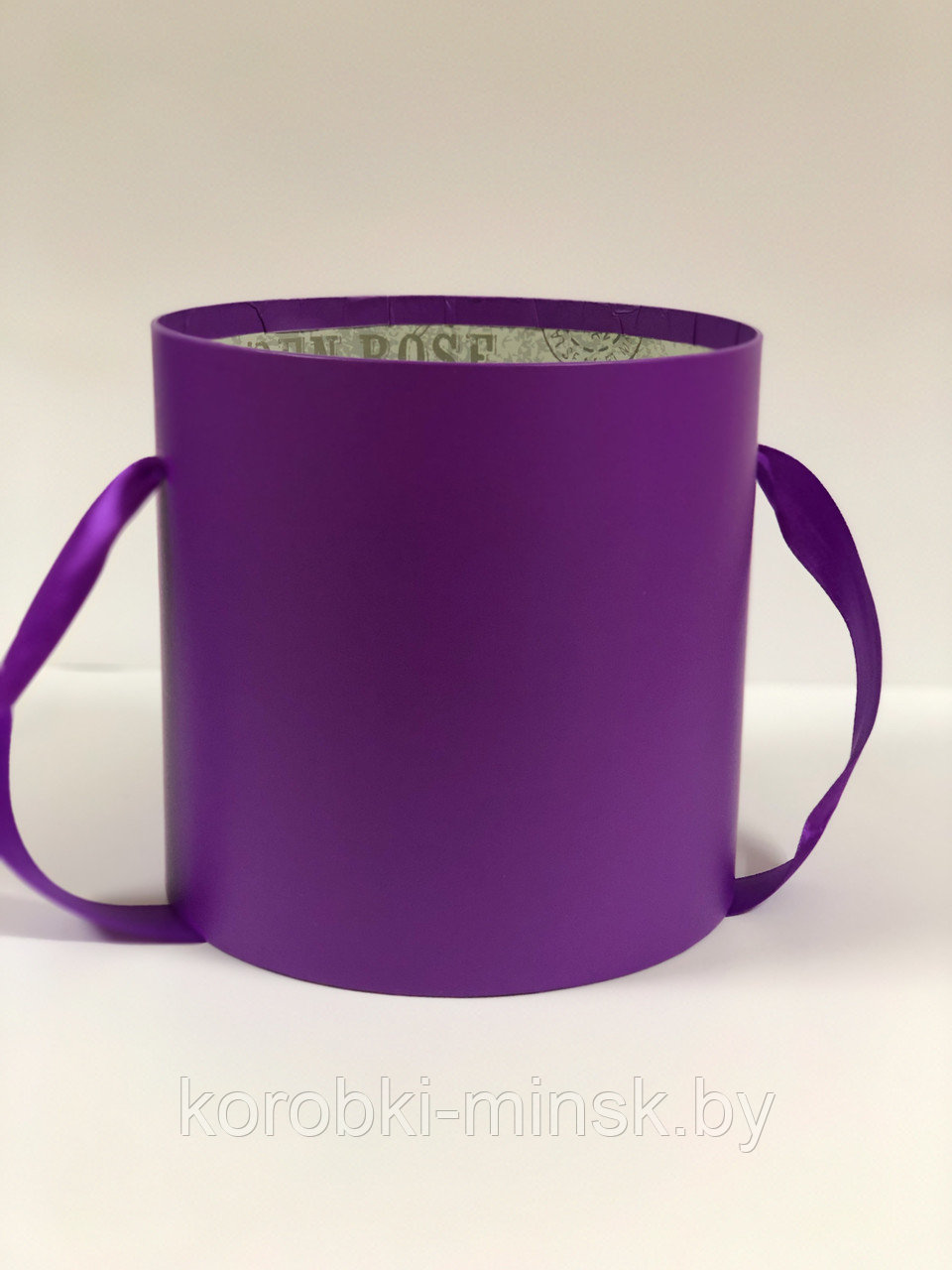 Шляпная коробка эконом D16 H16 без крышки, цвет фиолетовый. - фото 1 - id-p99998003