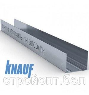 Профиль для гипсокартона UW: 75x40, 0,6 мм, 3 м, Knauf - фото 1 - id-p99998043