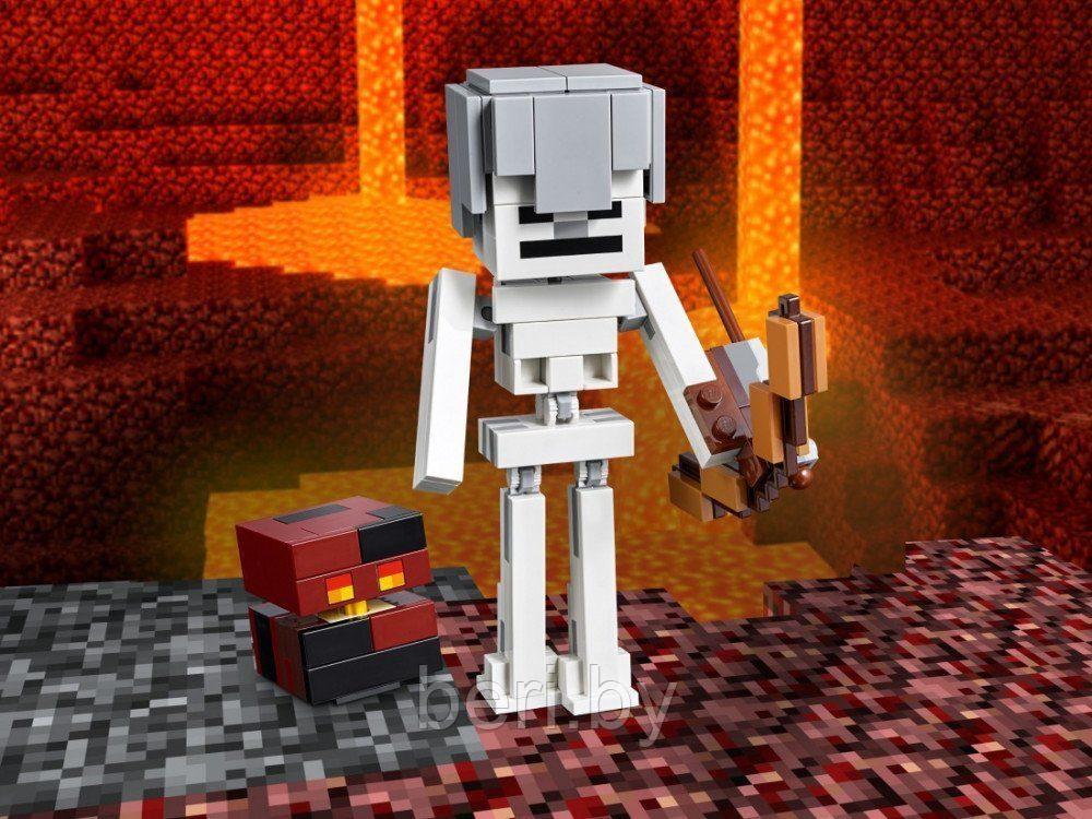 11168 Конструктор Bela Minecraft "Скелет с кубом магмы" 142 детали, аналог Lego Minecraft 21150 - фото 3 - id-p99998032