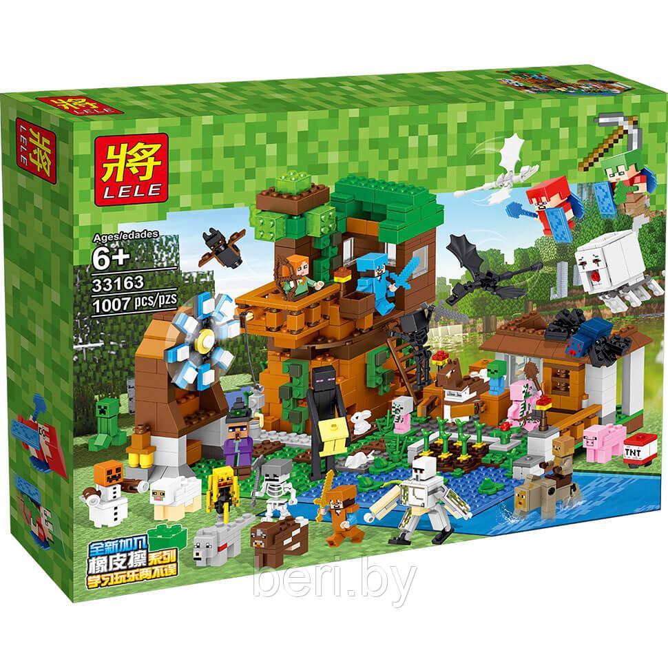 33163 Конструктор Lele Minecraft "Большой загородный дом" 1007 деталей, аналог Lego Minecraft