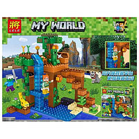 33197 Конструктор Lele Minecraft "У водопада" 322 детали, аналог Lego Minecraft
