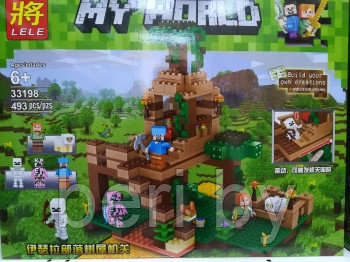 33198 Конструктор Lele Minecraft "Штаб в лесу" 493 детали, аналог Lego Minecraft