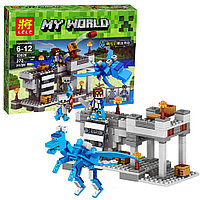 33225 Конструктор Lele Minecraft "Северный голубой дракон" 291 деталь, аналог Lego Minecraft 18020