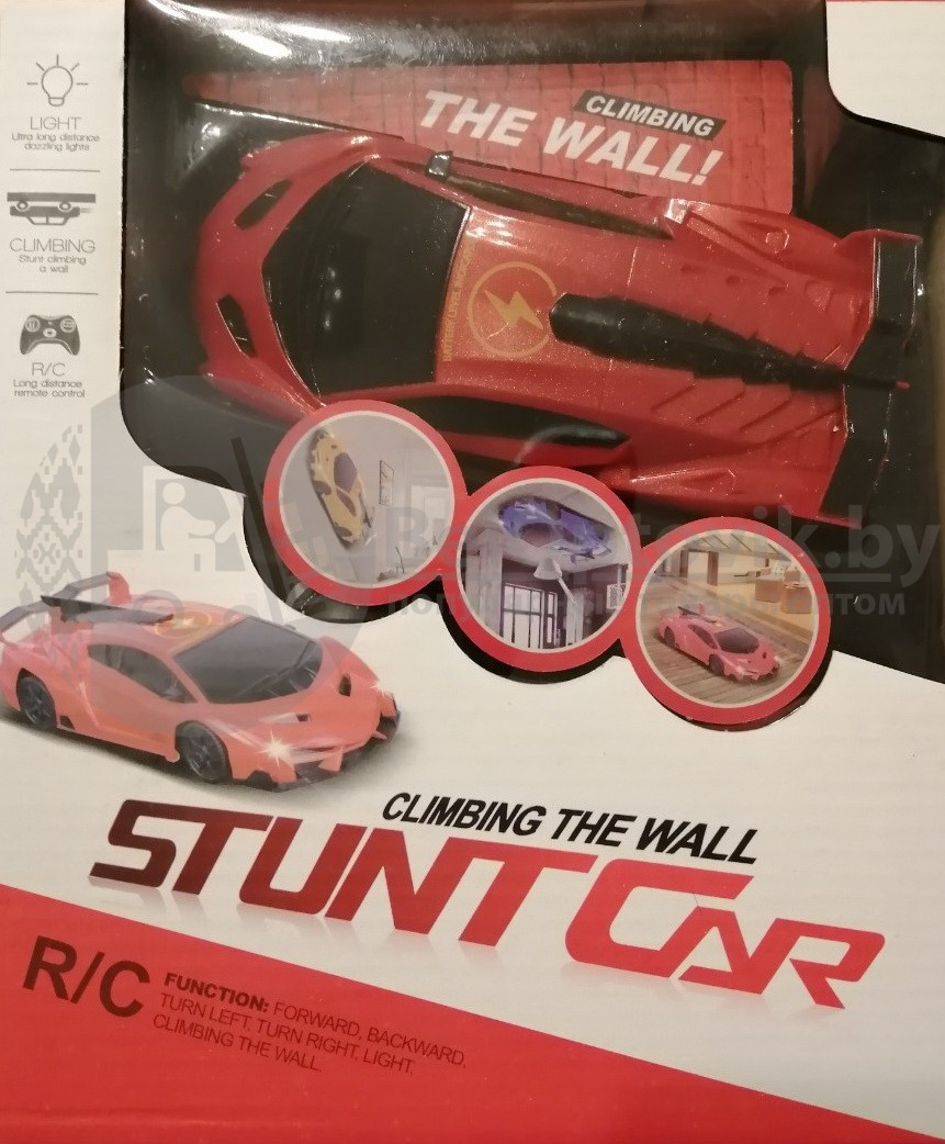 Уценка Мятая коробка Антигравитационная машинка Climbing the Wall Stunt Car Красная - фото 2 - id-p100029779