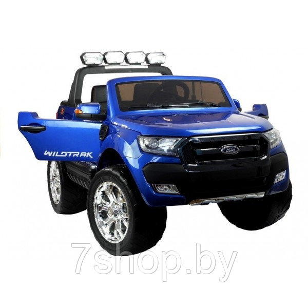 Детский электромобиль WINGO NEW FORD RANGER 4x4 LUX (Лицензионная модель) Синий лакированный