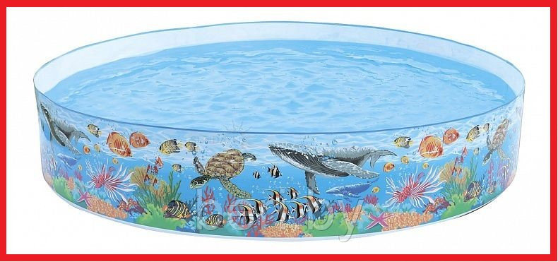 Детский каркасный бассейн Коралловый риф складной, 244х46 см, ремкомплект, интекс, 58472 INTEX - фото 2 - id-p100036146