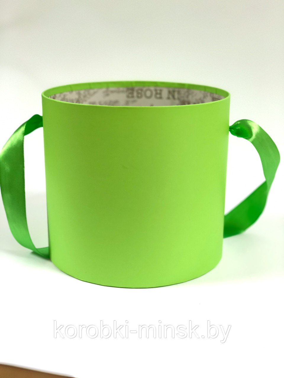 Шляпная коробка эконом D18 H18 без крышки, цвет зеленый. - фото 1 - id-p100036663