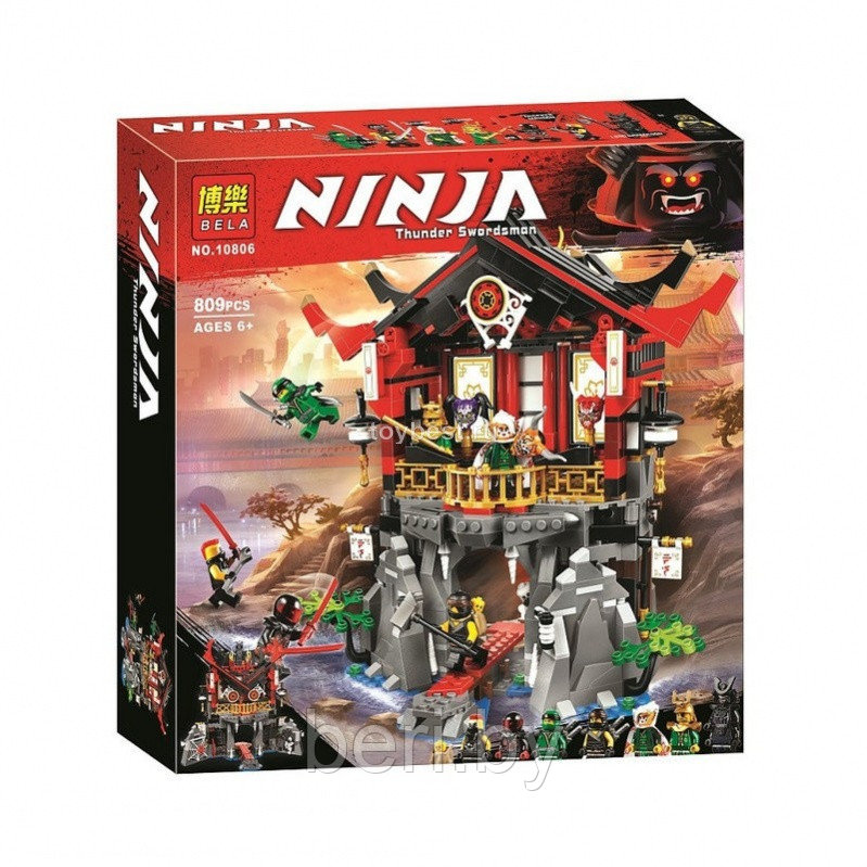 Конструктор Ninjago Bela 10806 "Храм воскресения" 809 деталей, аналог Lego 70643