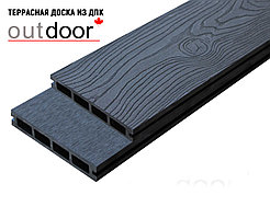 Террасная доска ДПК Outdoor 3D 150*25*4000 мм. OCEAN BLACK черная