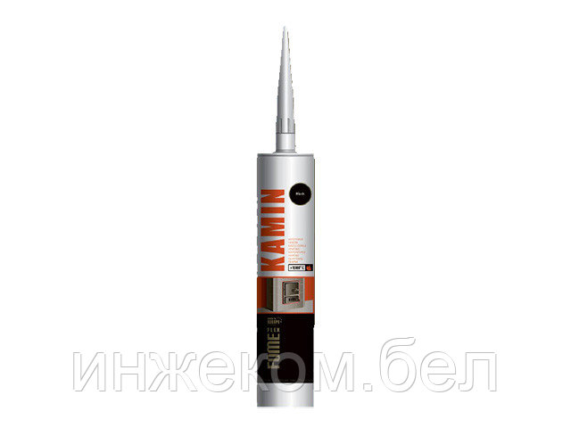 Герметик силикатный высокотемпературный FOME FLEX KAMIN (черный) 300мл (+1500°С) - фото 1 - id-p100054041