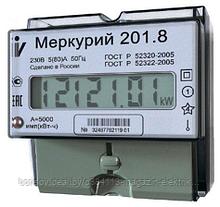 Счетчик электроэнергии электронный однофазный однотарифный поверенный Меркурий 201.8