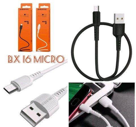 USB кабель Micro Usb BOROFONE BX16 Easy charging cable 1 метр (черный) - фото 2 - id-p100060761