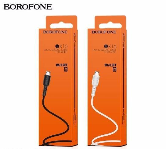 USB кабель Micro Usb BOROFONE BX16 Easy charging cable 1 метр (черный)