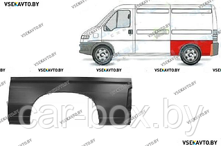 Крыло заднее левое PEUGEOT BOXER 2 12.2001-04.2006  ремкомплект, длинная база