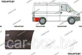 Крыло заднее правое PEUGEOT BOXER 2 12.2001-04.2006 задняя часть (за колесом), ремкомплект