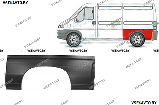 Крыло заднее левое FIAT DUCATO 2 04.2002-03.2006 ремкомплект, длинная база